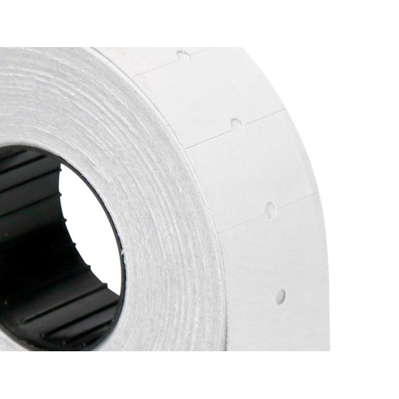 Etiquetas q-connect blanca 21 x 12 mm lisa rollo 1000 etiquetas para etiquetadora q-connect