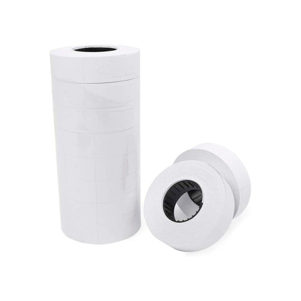 Etiquetas q-connect blanca 21 x 12 mm lisa rollo 1000 etiquetas para etiquetadora q-connect