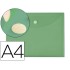 Carpeta liderpapel dossier a4 cierre de velcro verde