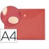 Carpeta liderpapel dossier a4 cierre de velcro roja