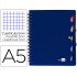 Cuaderno espiral liderpapel a5 micro executive tapa plastico 100h 80 gr cuadro 5mm 5 se paradores con gomilla azul