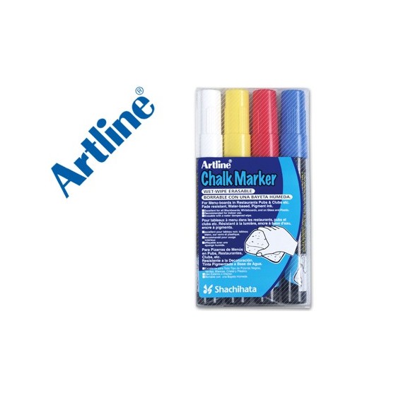 Rotulador artline pizarra verde negra epw-4-st bolsa de 4 unidades colores surtidos