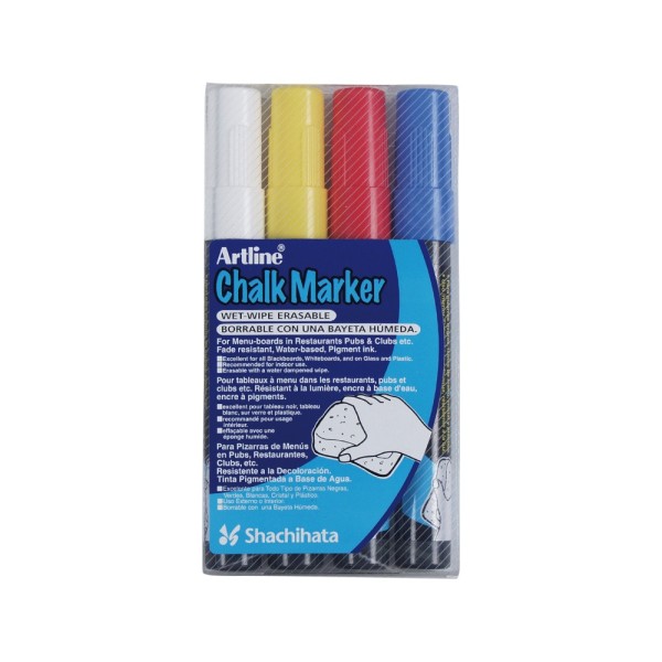 Rotulador artline pizarra verde negra epw-4-st bolsa de 4 unidades colores surtidos
