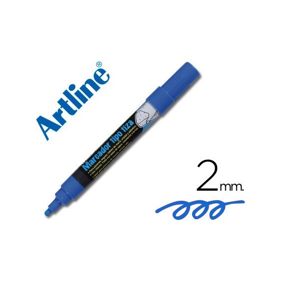 Rotulador artline pizarra verdes-negras epw-4-az color azul bolsa de 4 unidades