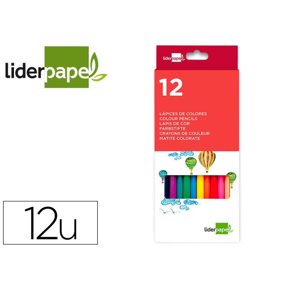 Lapices de colores liderpapel caja de 12 colores