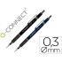 Portaminas q-connect kappa 0,3 mm sujecion de caucho