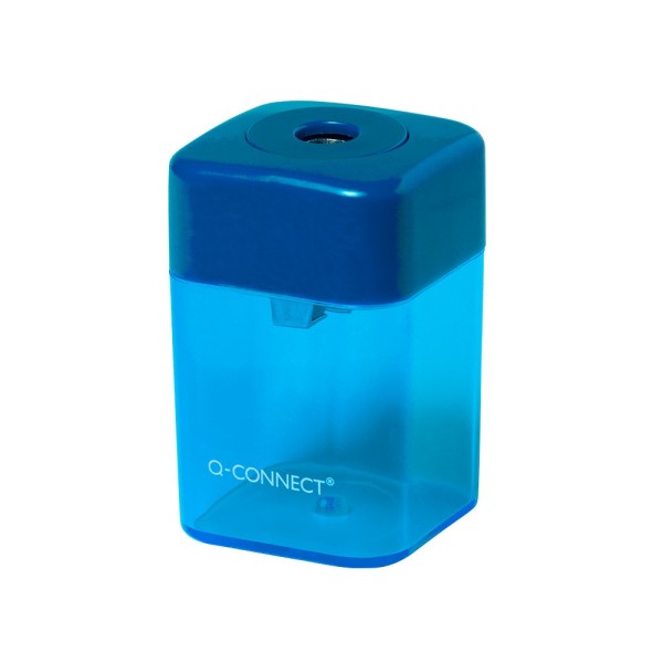 Sacapuntas q-connect metalico 1 uso con deposito