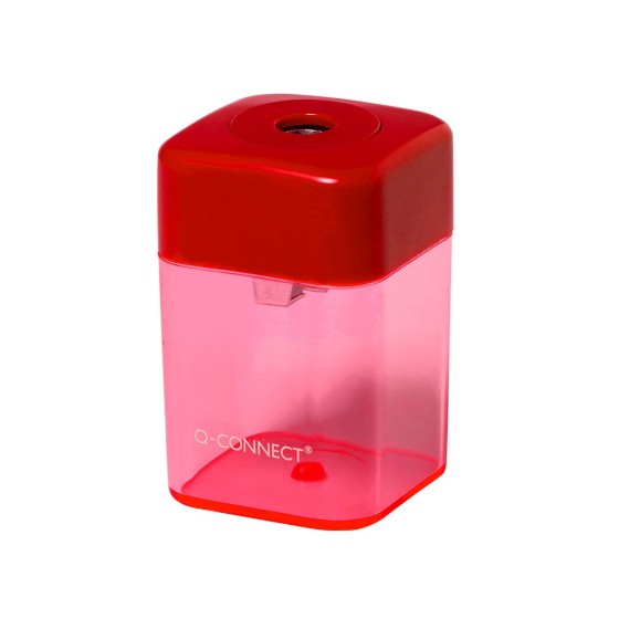 Sacapuntas q-connect metalico 1 uso con deposito