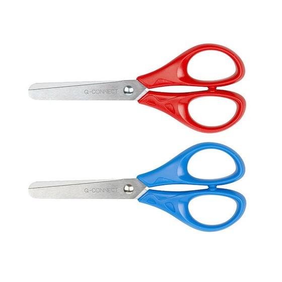 Tijera escolar q-connect inoxidable 5\" 13 cm