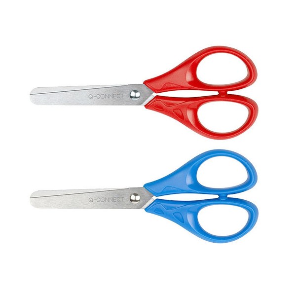 Tijera escolar q-connect inoxidable 5\" 13 cm