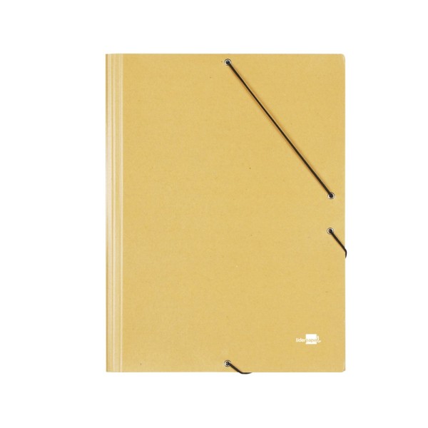 Carpeta liderpapel gomas a3 3 solapas carton prespan amarilla