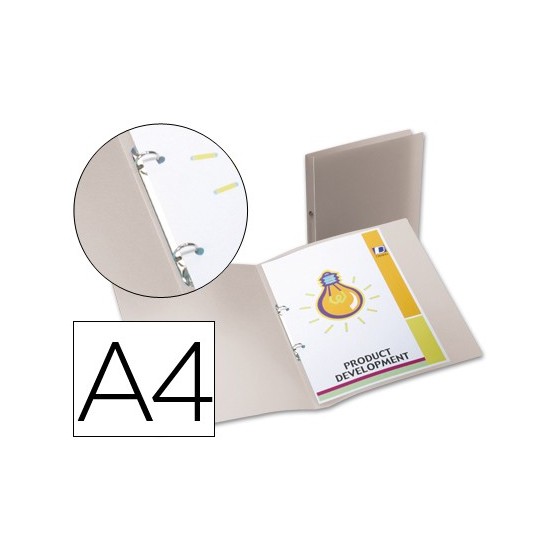Carpeta liderpapel 2 anillas redondas mini 15 mm 49074 polipropileno din a4 transparente