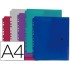 Carpeta liderpapel dossier broche 36669 polipropileno din a4 pack de 5 col.surtidos transparente multitaladro