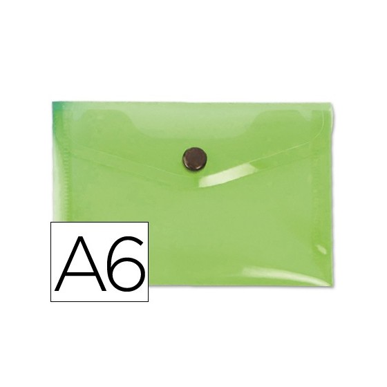 Carpeta liderpapel dossier broche 44233 polipropileno din a6 verde translucido