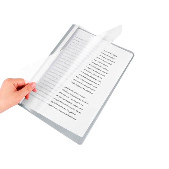 Carpeta dossier fastener plastico q-connect din a4 gris