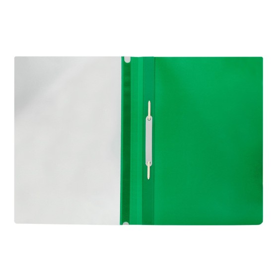 Carpeta dossier fastener plastico q-connect din a4 verde