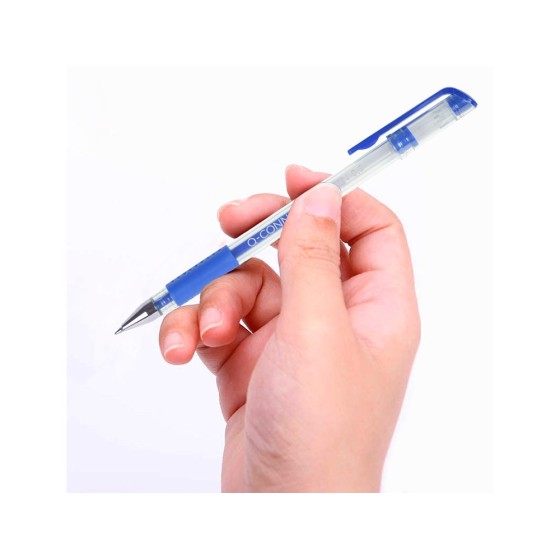 Boligrafo q-connect tinta gel azul 0,7 mm sujecion de caucho