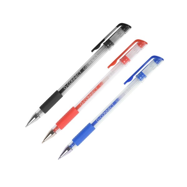 Boligrafo q-connect tinta gel azul 0,7 mm sujecion de caucho