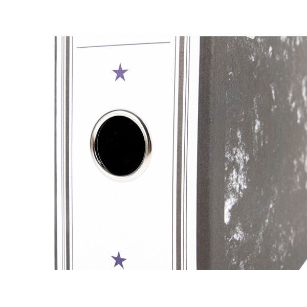 Archivador de palanca liderpapel carton forrado din a4 jaspeado negro sin caja-con rado