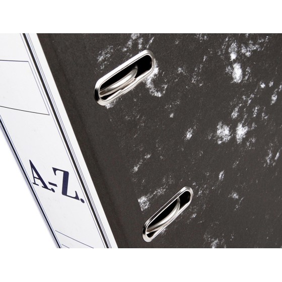 Archivador de palanca liderpapel carton forrado din a4 jaspeado negro sin caja-con rado