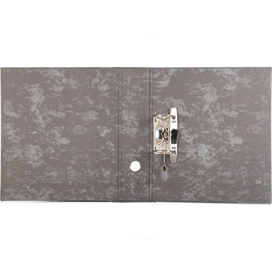 Archivador de palanca liderpapel a4 carton forrado sin rado lomo 80mm negro compresor metalico