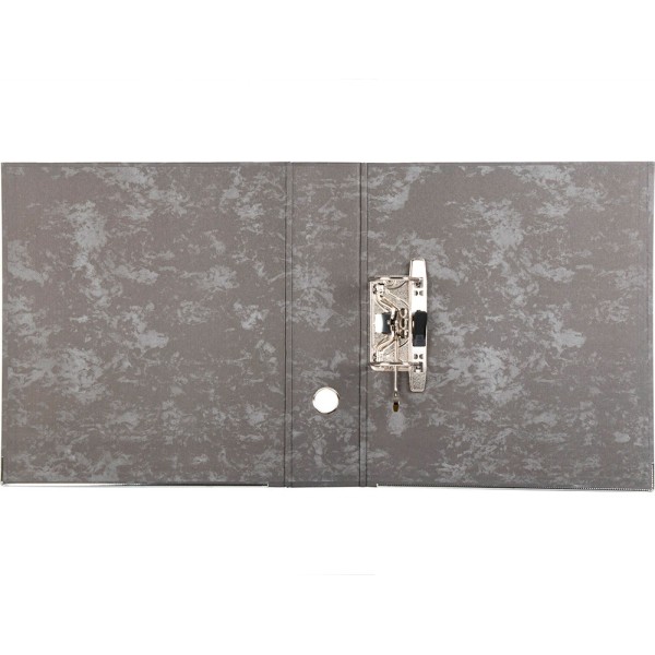 Archivador de palanca liderpapel a4 carton forrado sin rado lomo 80mm negro compresor metalico