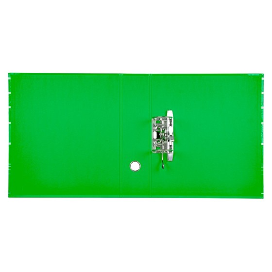 Archivador de palanca liderpapel a4 filing system forrado sin rado lomo 80mm verdecon caja y compresor metalico