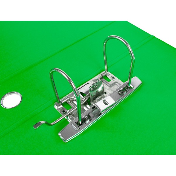 Archivador de palanca liderpapel a4 filing system forrado sin rado lomo 80mm verdecon caja y compresor metalico