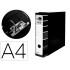 Archivador de palanca liderpapel a4 filing system forrado sin rado lomo 80mm negro con caja y compresor metalico