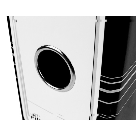 Archivador de palanca liderpapel a4 filing system forrado sin rado lomo 80mm negro con caja y compresor metalico