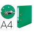 Archivador de palanca liderpapel a4 documenta forrado pvc con rado lomo 52mm verde compresor metalico