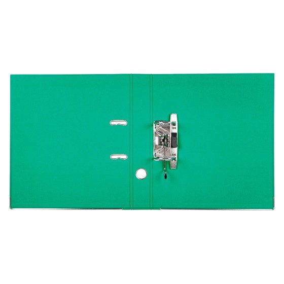 Archivador de palanca liderpapel a4 documenta forrado pvc con rado lomo 52mm verde compresor metalico