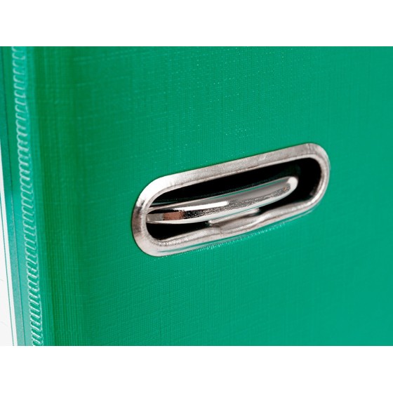 Archivador de palanca liderpapel a4 documenta forrado pvc con rado lomo 52mm verde compresor metalico