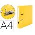 Archivador de palanca liderpapel a4 documenta forrado pvc con rado lomo 52mm amarillo compresor metalico