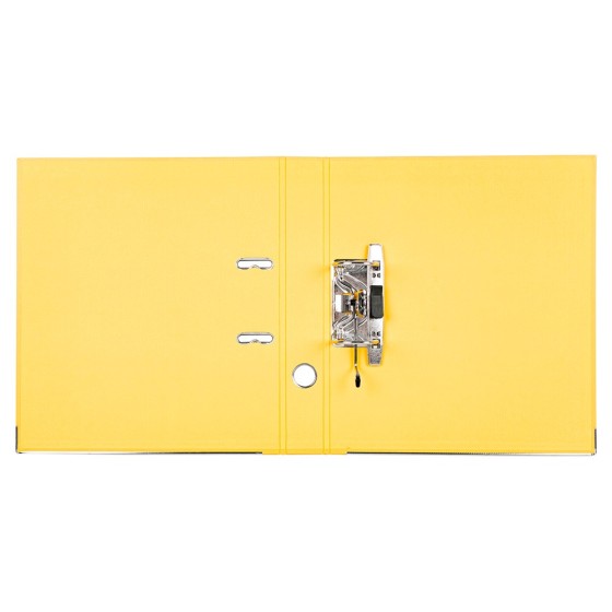 Archivador de palanca liderpapel a4 documenta forrado pvc con rado lomo 52mm amarillo compresor metalico