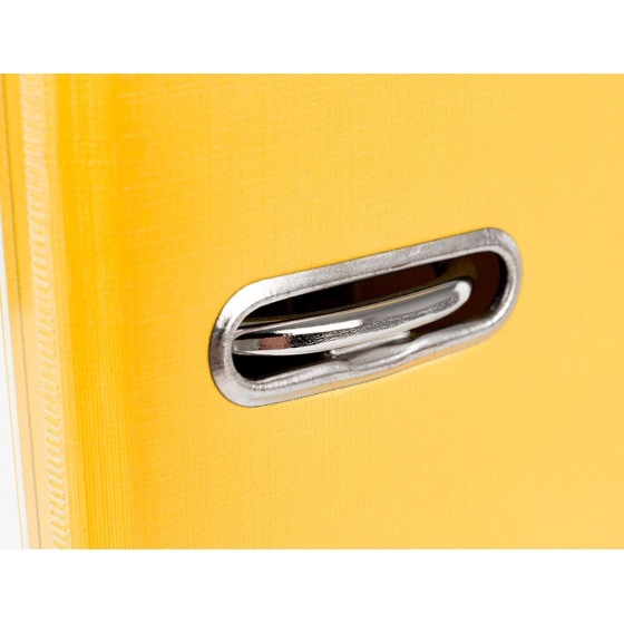 Archivador de palanca liderpapel a4 documenta forrado pvc con rado lomo 52mm amarillo compresor metalico
