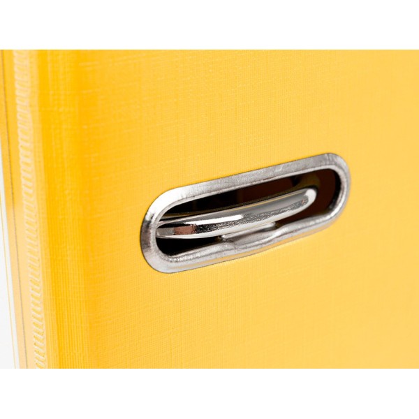 Archivador de palanca liderpapel a4 documenta forrado pvc con rado lomo 52mm amarillo compresor metalico