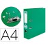 Archivador de palanca liderpapel a4 documenta forrado pvc con rado lomo 75mm verde compresor metalico