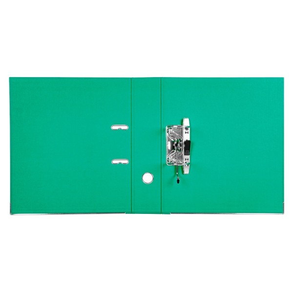 Archivador de palanca liderpapel a4 documenta forrado pvc con rado lomo 75mm verde compresor metalico