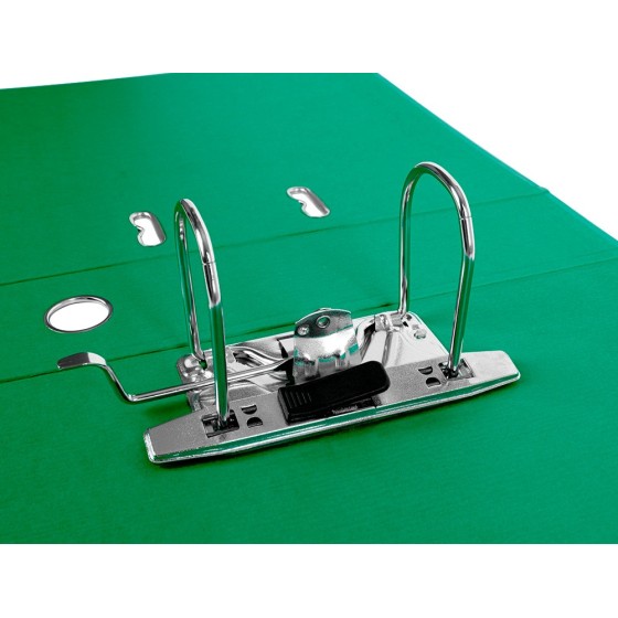 Archivador de palanca liderpapel a4 documenta forrado pvc con rado lomo 75mm verde compresor metalico