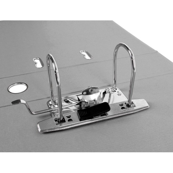 Archivador de palanca liderpapel a4 documenta forrado pvc con rado lomo 75mm gris compresor metalico