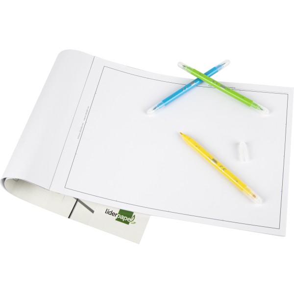 Bloc dibujo liderpapel lineal encolado 230x325mm 20 hojas 130g/m2 con recuadro