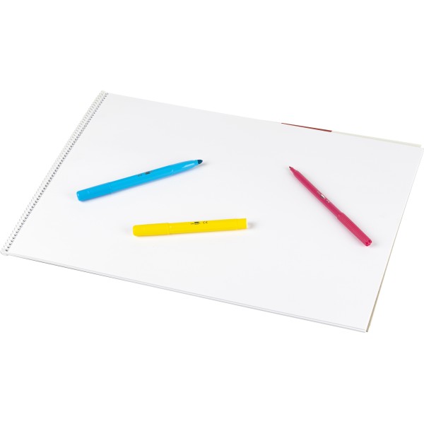 Bloc dibujo liderpapel artistico espiral 460x325mm 20 hojas 130g m2 sin recuadro perforado