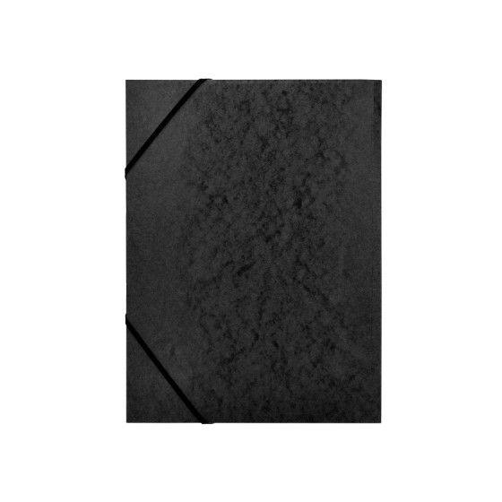 Carpeta q-connect gomas kf02169 carton simil-prespan solapas 320x243 mm negra