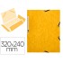 Carpeta q-connect gomas kf02166 carton simil-prespan solapas 320x243 mm amarilla