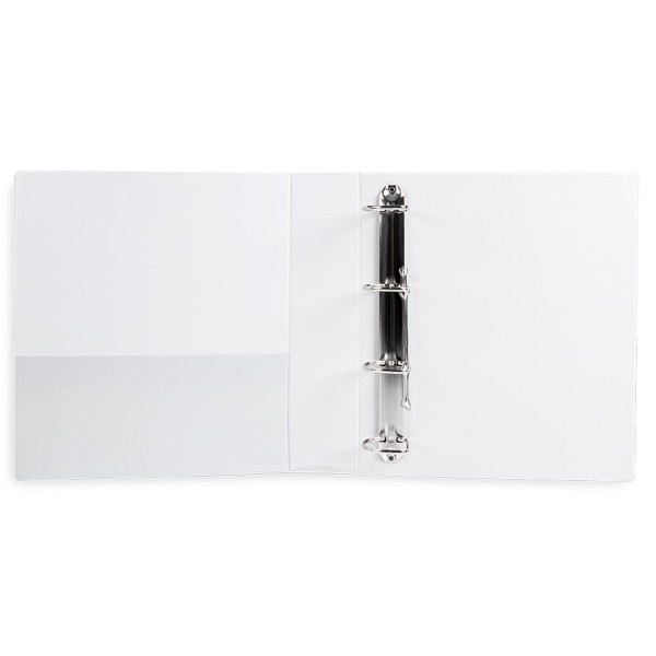Carpeta canguro 4 anillas mixtas 55mm liderpapel a4 plastico blanca