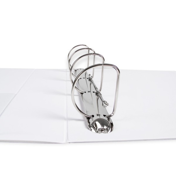 Carpeta canguro 4 anillas mixtas 55mm liderpapel a4 plastico blanca