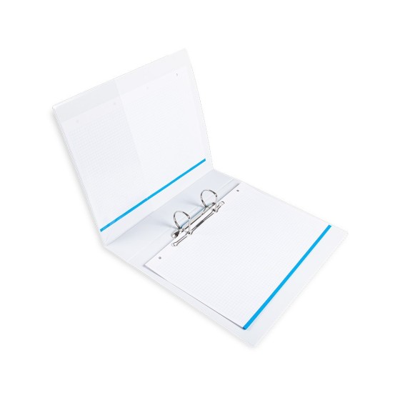 Carpeta canguro 2 anillas mixtas 40mm liderpapel a4 plastico blanca