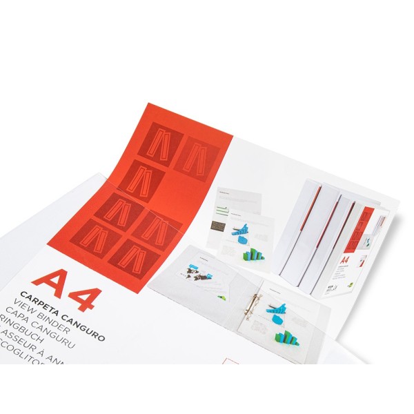 Carpeta canguro 2 anillas mixtas 25mm liderpapel a4 plastico blanca