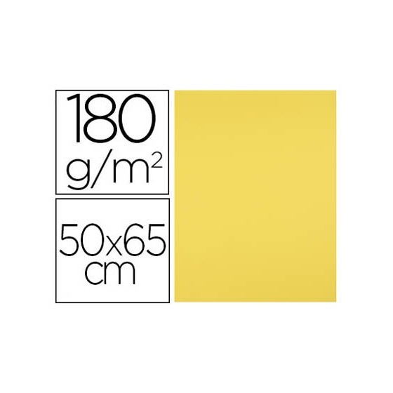 Cartulina liderpapel 50x65 cm 180g/m2 amarillo limon